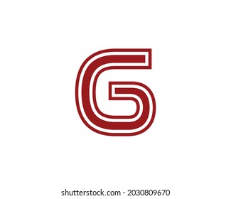 G and gg letter logo design vector template