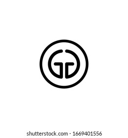 G, GG letter logo icon template