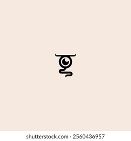 G ghost devil logo icon flat vector design.