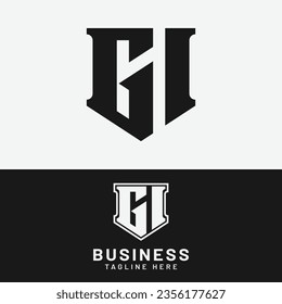 G I GI Letra IG Monograma Plantilla de diseño de logotipo inicial. Adecuado para el Deporte General Fitness Finance Construcción Compañía de ropa de empresa de compras en diseño de logotipo de estilo moderno sencillo.