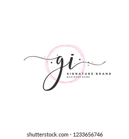 G I GI Initial logo template vector