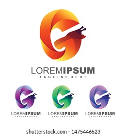 G for Giraffe Logo Design Vector