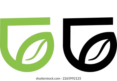 G or glass logo with a coffee bean icon as a complementary ornament, perfect for your logo.