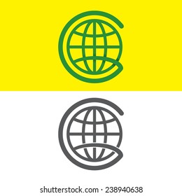 G globe letter logo 