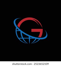 G globe logo design, G with Pangea Design 