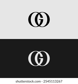 G or GO circle minimalist logo