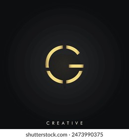 G Golden Latter Logo Design Minimal Latter Logo Golden Color Vector Illustration Creative Logo Minimal Latter Logo Illustration Vector Creative Monogram Design Premium Vector Premium Design