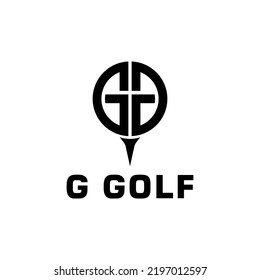 g golf logo template design creative