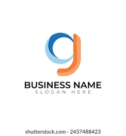 g gradient colorful abstract 3d vector logo design 