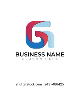 g gradient colorful abstract 3d vector logo design 