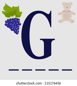 G for grape vector