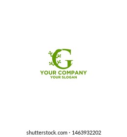 G Green Gecko Logo Design Vector