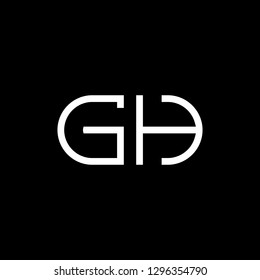 G H Anfangsbuchstabe, moderne Logo-Design-Vorlage, Vektorgrafik