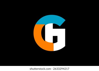 g h letter logo design illustration