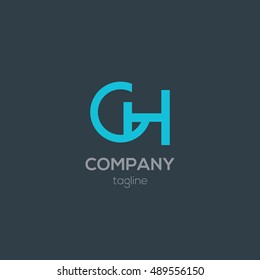 G & H Letter logo Design vector
