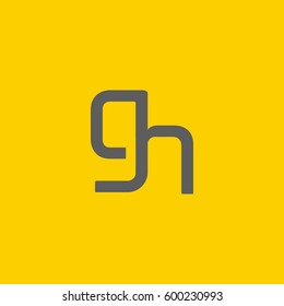 G & H Letter logo design vector element
