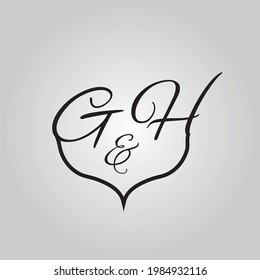 G and H letter logo. typography, creative modern logos. letter logo design.