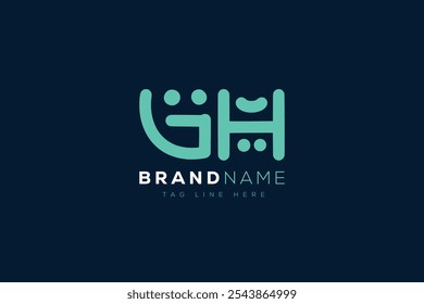 G and H logo design. GH abstract Letters Logo Monogram. This logo design is the process of creating a visual symbol that represents a brand, company, or individual.
