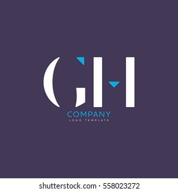 G H logo, vector template