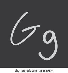 'G' Hand written Marker alphabet vector