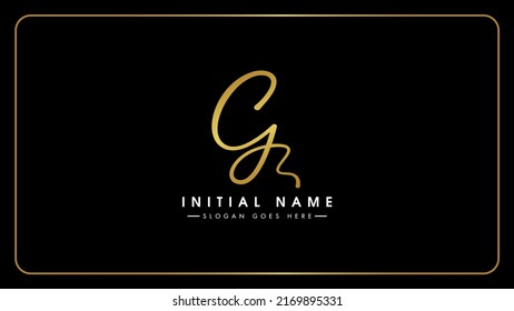 G handwritten golden logo for identity, Creative gold handwriting initial signature concept design, g initial typography monogram icon for any business or company.