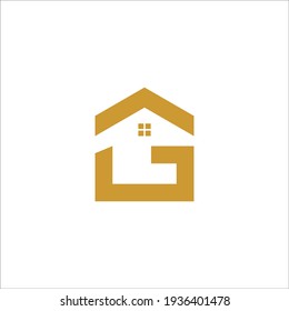 G Home Logo Design Vector Sign