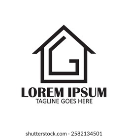  G home logo on white background. Business logo vector