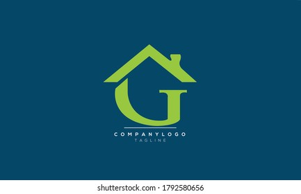 G house home real estate abstract initials monogram letter text alphabet logo design