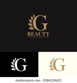 G initial Beauty logo design template
