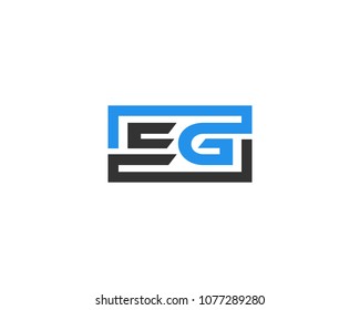 G initial box letter logo template vector