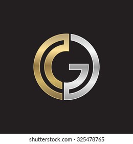 G initial circle company or GO OG logo black background