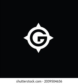 G initial compass logo vector image