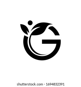 g initial envirolment logo design vector symbol graphic idea creative