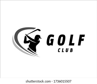G initial Golf swing art logo design inspiration