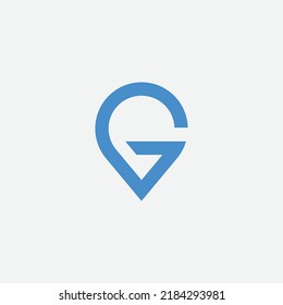 G initial GPS logo vector symbol.