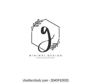 g Escritura manuscrita inicial o logotipo manuscrito para la identidad. Logo con firma y estilo dibujado a mano.