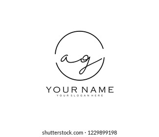 A G Initial handwriting logo 