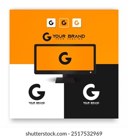 G Anfangsbuchstabe Marke Logo Premium Vektor