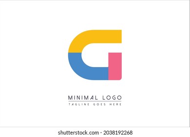 G initial letter colorful logo monogram  Vector design illustration icon symbol
