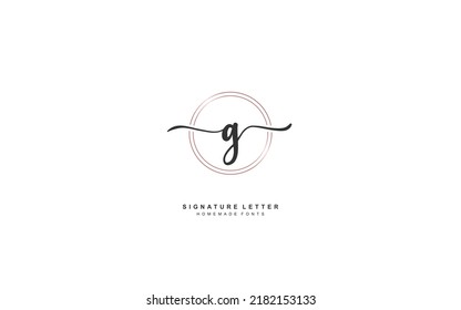 G Initial Letter Handwriting Signature Logo Stock Vector (Royalty Free ...