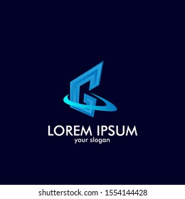 G initial letter logo icon for digital business company