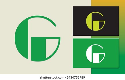 G initial letter logo icon symbol vector graphic design modern minimalist temple