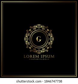 G Letra inicial Modelo de logotipo de lujo en arte vectorial para Restaurante, Royalty, Boutique, Cafe, Hotel, Heraldic, Joyería, Moda y otras ilustraciones vectoriales.