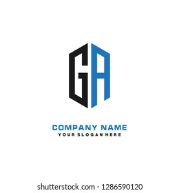 G A initial letter, modern logo design template vector 