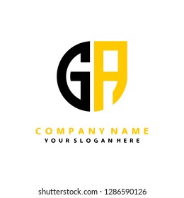 G A initial letter, modern logo design template vector 