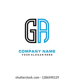 G A initial letter, modern logo design template vector 