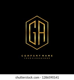 G A initial letter, modern logo design template vector 
