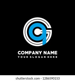 G A initial letter, modern logo design template vector 