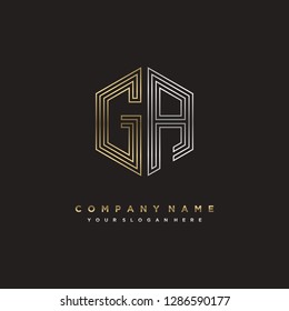 G A initial letter, modern logo design template vector 