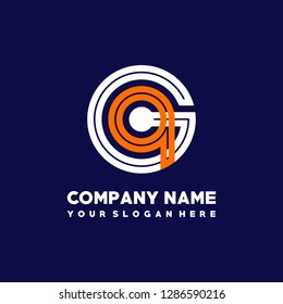 G A initial letter, modern logo design template vector 